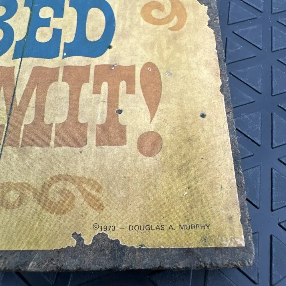 Vintage 1970s Wallace Berrie Wall Plaque Sign “Six Person Per Bed Limit..